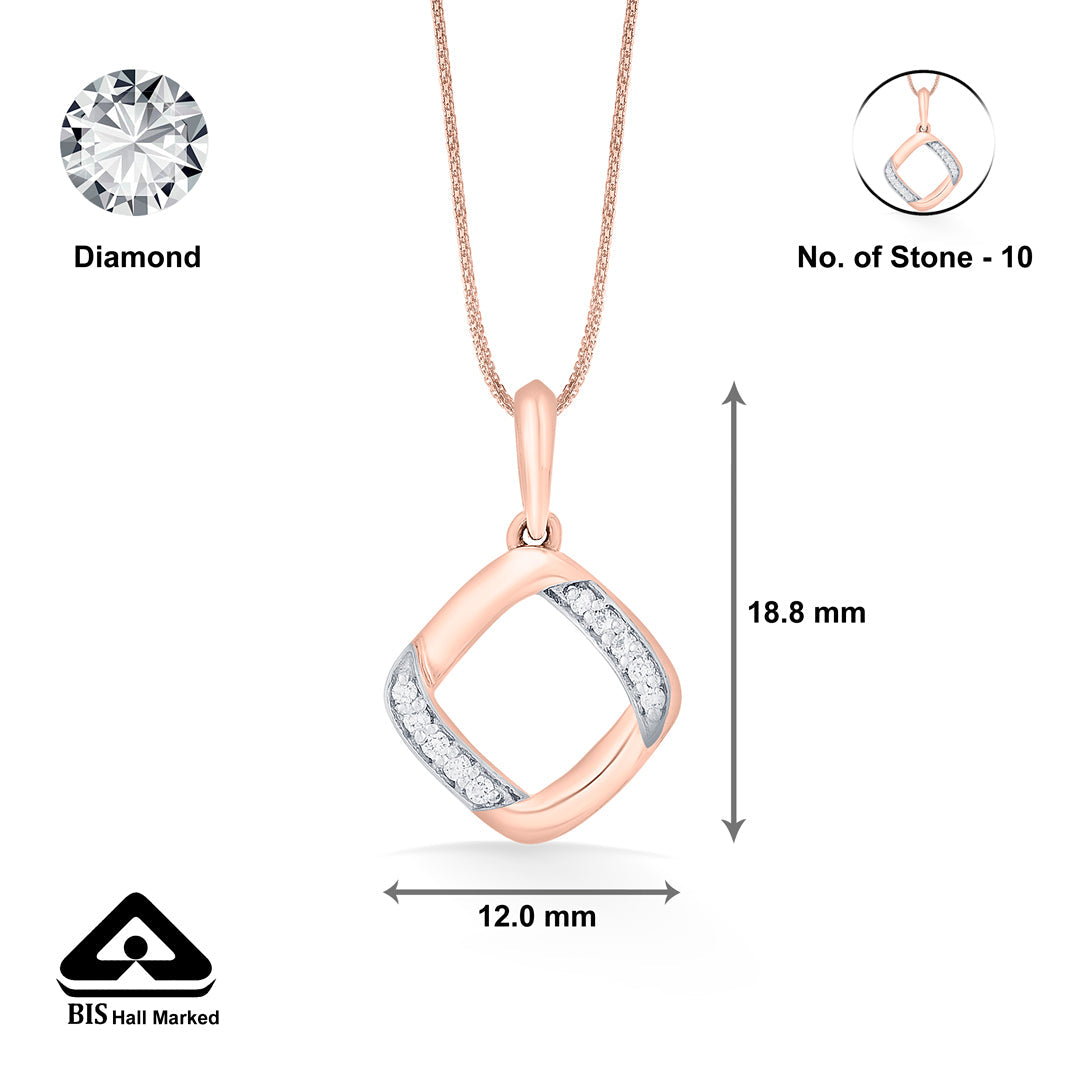 tilted square casual pendant diamond jewellery