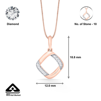Tilted Square Casual Pendant Diamond Jewellery