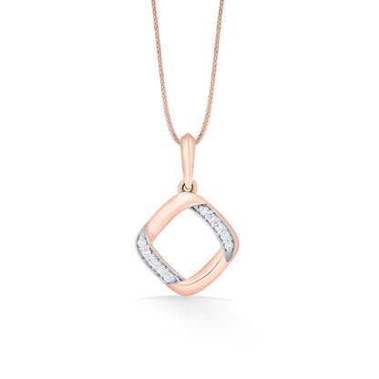 Tilted Square Casual Pendant Diamond Jewellery