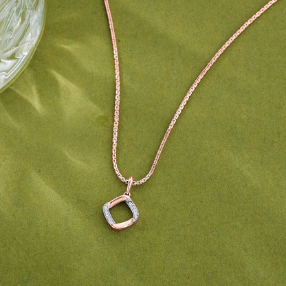 Tilted Square Casual Pendant Diamond Jewellery