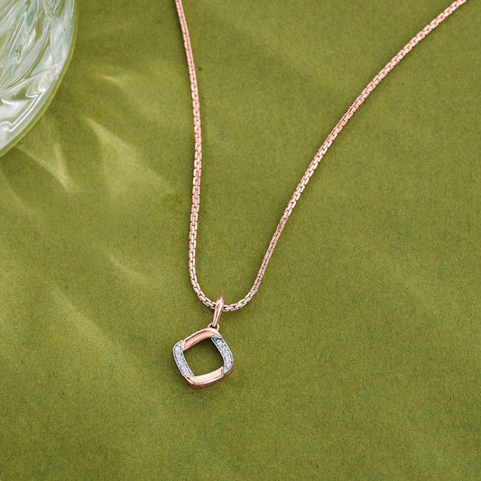 Tilted Square Casual Pendant Diamond Jewellery