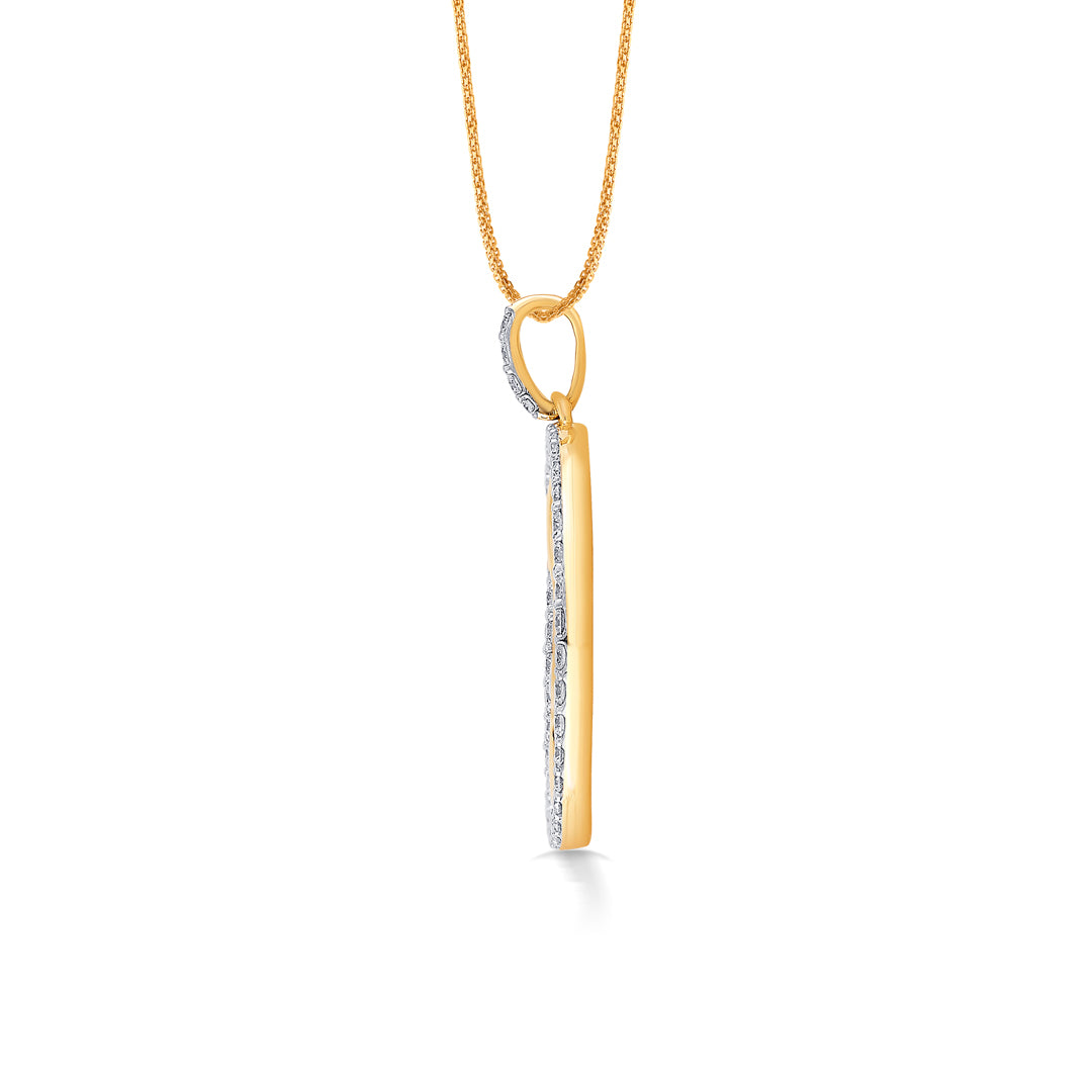 virgo yellow gold & diamond zodiac pendant