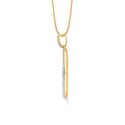 Virgo Yellow Gold & Diamond Zodiac Pendant