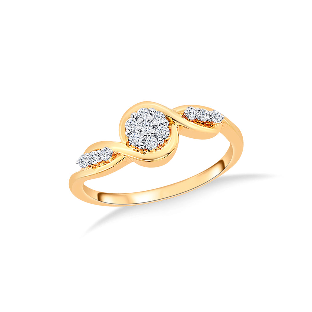 Stone Canopy Yellow Gold & Diamond Ring for Women