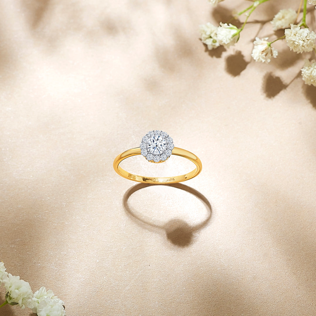 Circlet of Beauty Yellow Gold & Diamond Ring for Women