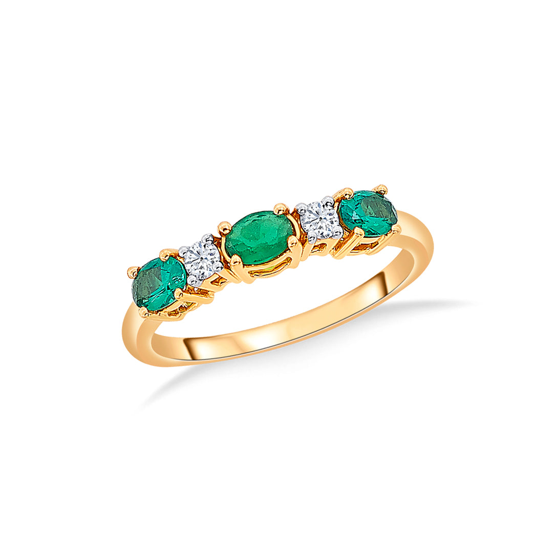 Unique Yellow Gold & Diamond Ring for Women
