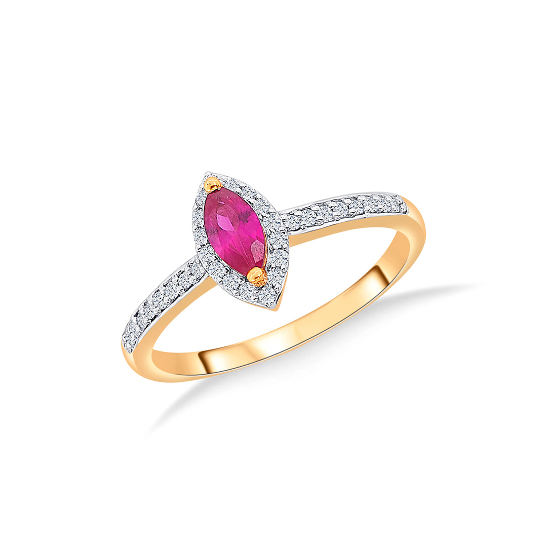 Elora Blush Gold & Diamond Ring
