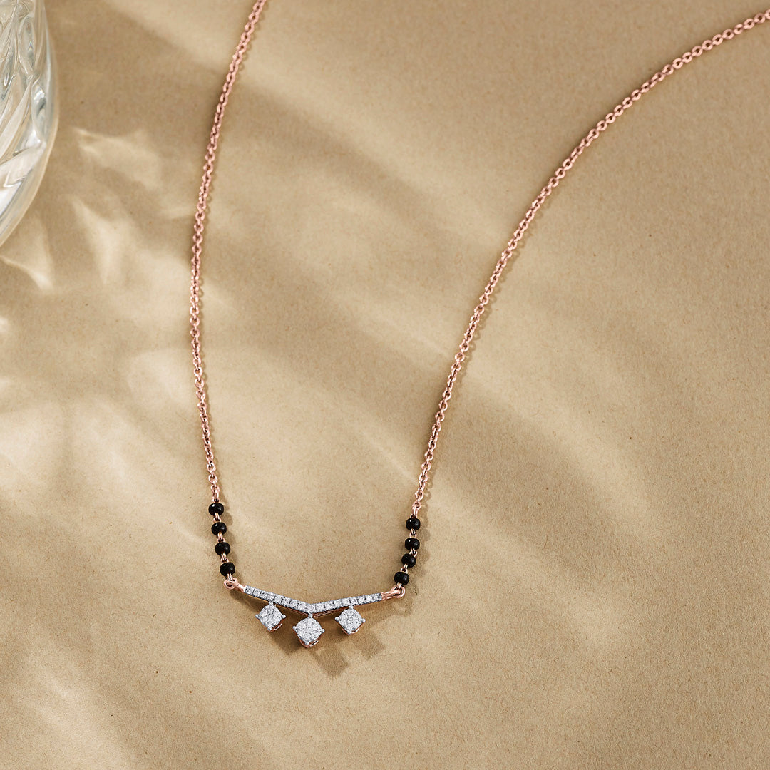Timeless Spark Diamond Mangalsutra Tanmaniya