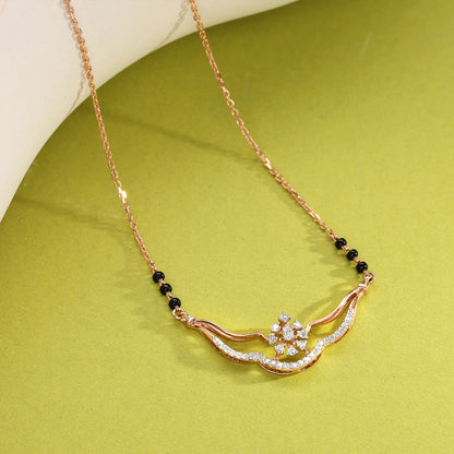 Sacred Aura Diamond Mangalsutra Tanmaniya