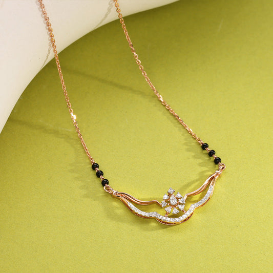 Sacred Aura Diamond Mangalsutra Tanmaniya