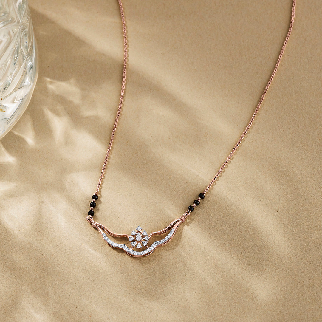 Sacred Aura Diamond Mangalsutra Tanmaniya
