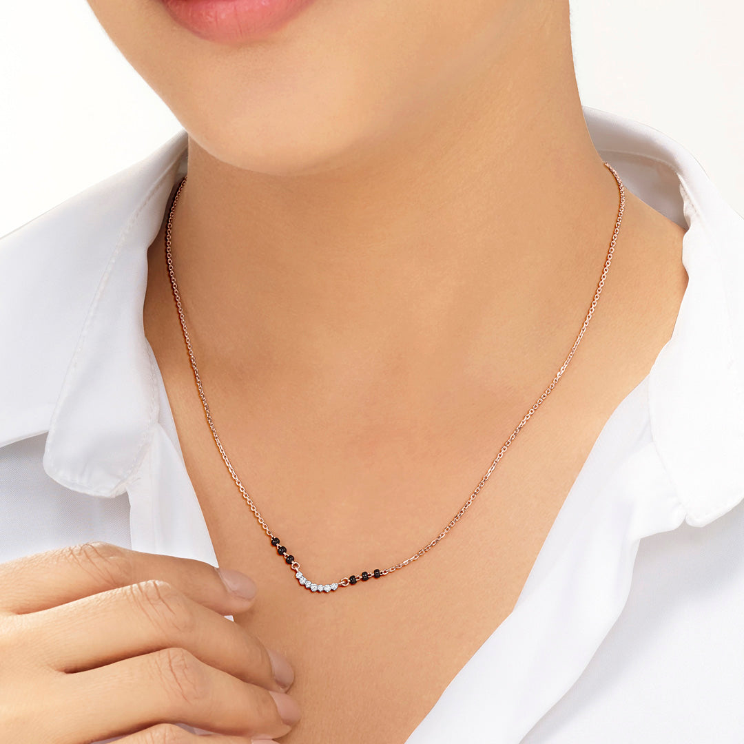 Forever Gleam Diamond Mangalsutra Tanmaniya