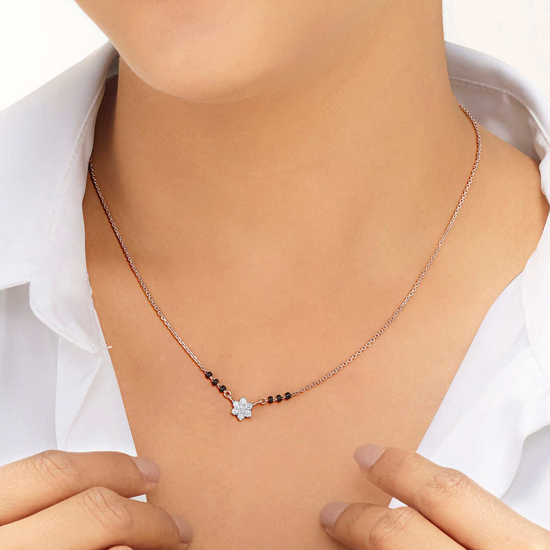 Forever Glint Diamond Mangalsutra Tanmaniya
