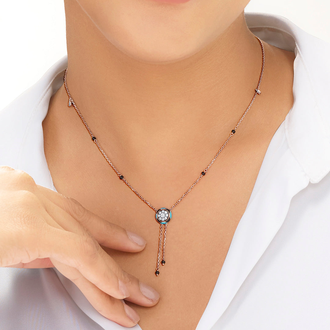 Timeless Aura Diamond Mangalsutra Tanmaniya