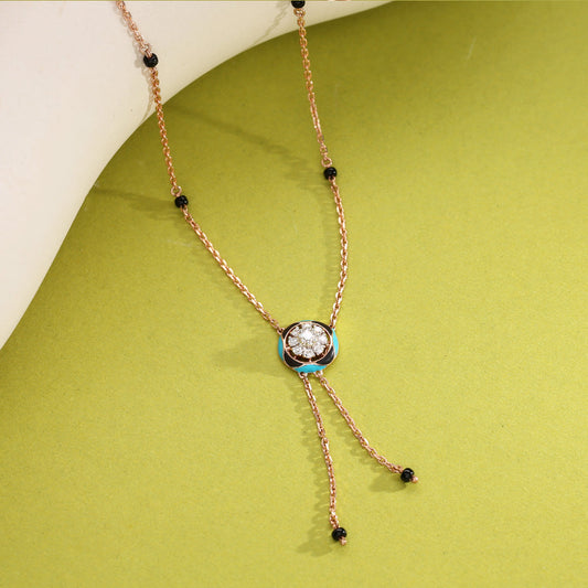 Timeless Aura Diamond Mangalsutra Tanmaniya