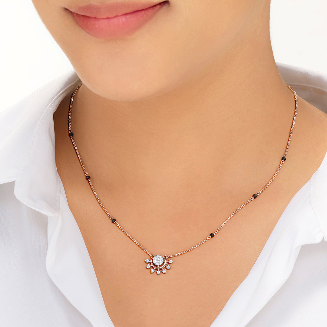Timeless Glint Diamond Mangalsutra Tanmaniya