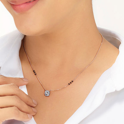 Shining Promise Diamond Mangalsutra Tanmaniya