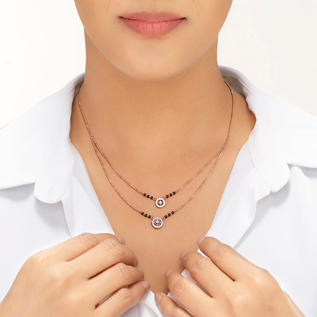 Modern Grace Diamond Mangalsutra Tanmaniya