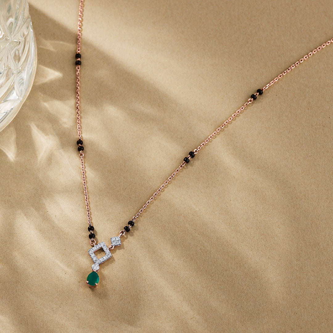 Eternal Radiance Diamond Mangalsutra Tanmaniya