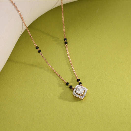 Celestial Glow Diamond Mangalsutra Tanmaniya