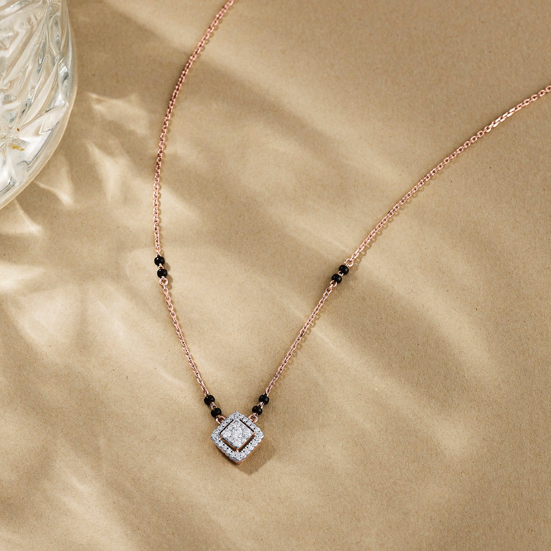 Celestial Glow Diamond Mangalsutra Tanmaniya