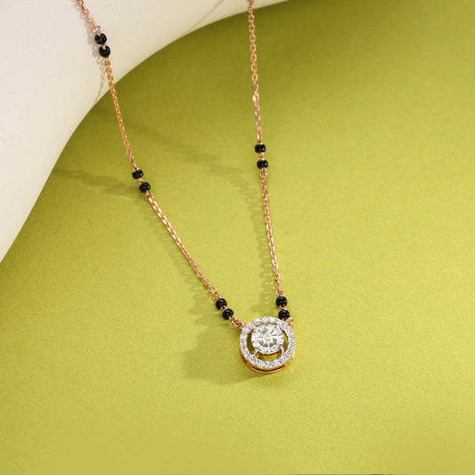 Celestial Glint Diamond Mangalsutra Tanmaniya