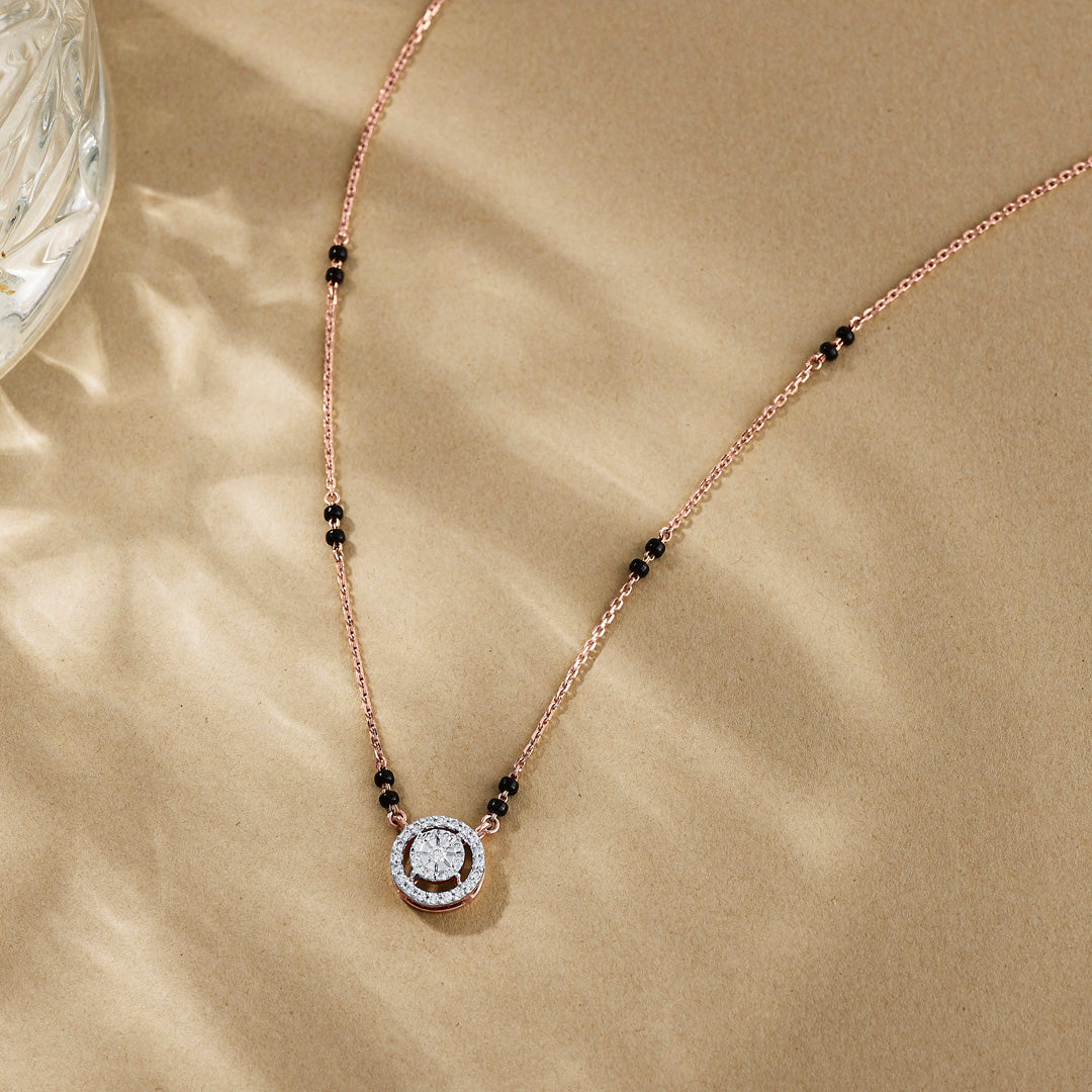 Celestial Glint Diamond Mangalsutra Tanmaniya