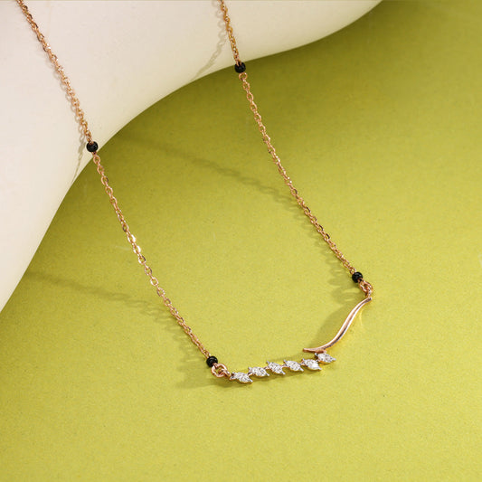 Shimmering Bond Diamond Mangalsutra Tanmaniya