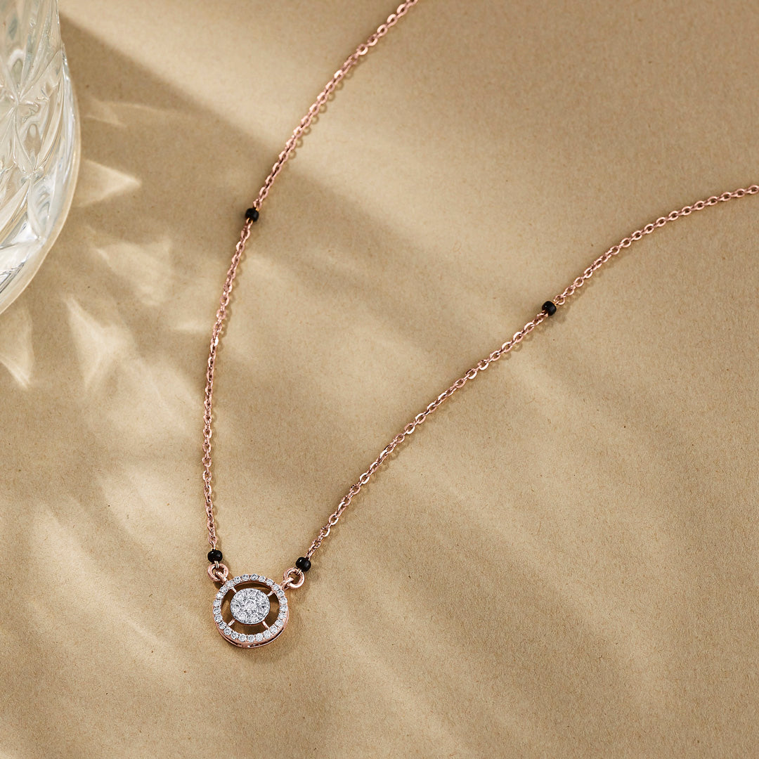 Shimmering Glow Diamond Mangalsutra Tanmaniya