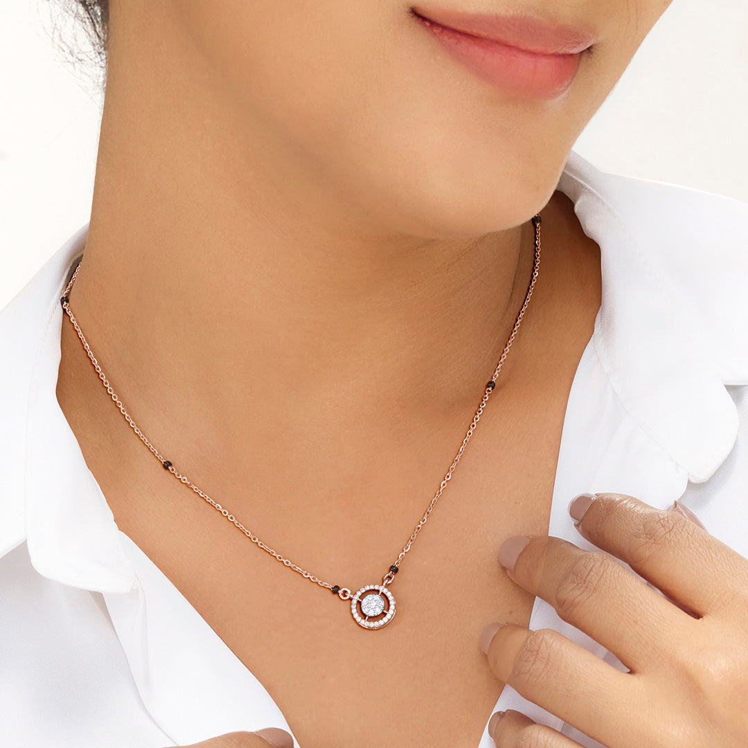 Shimmering Glow Diamond Mangalsutra Tanmaniya
