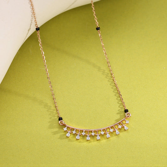 Shimmering Link Diamond Mangalsutra Tanmaniya