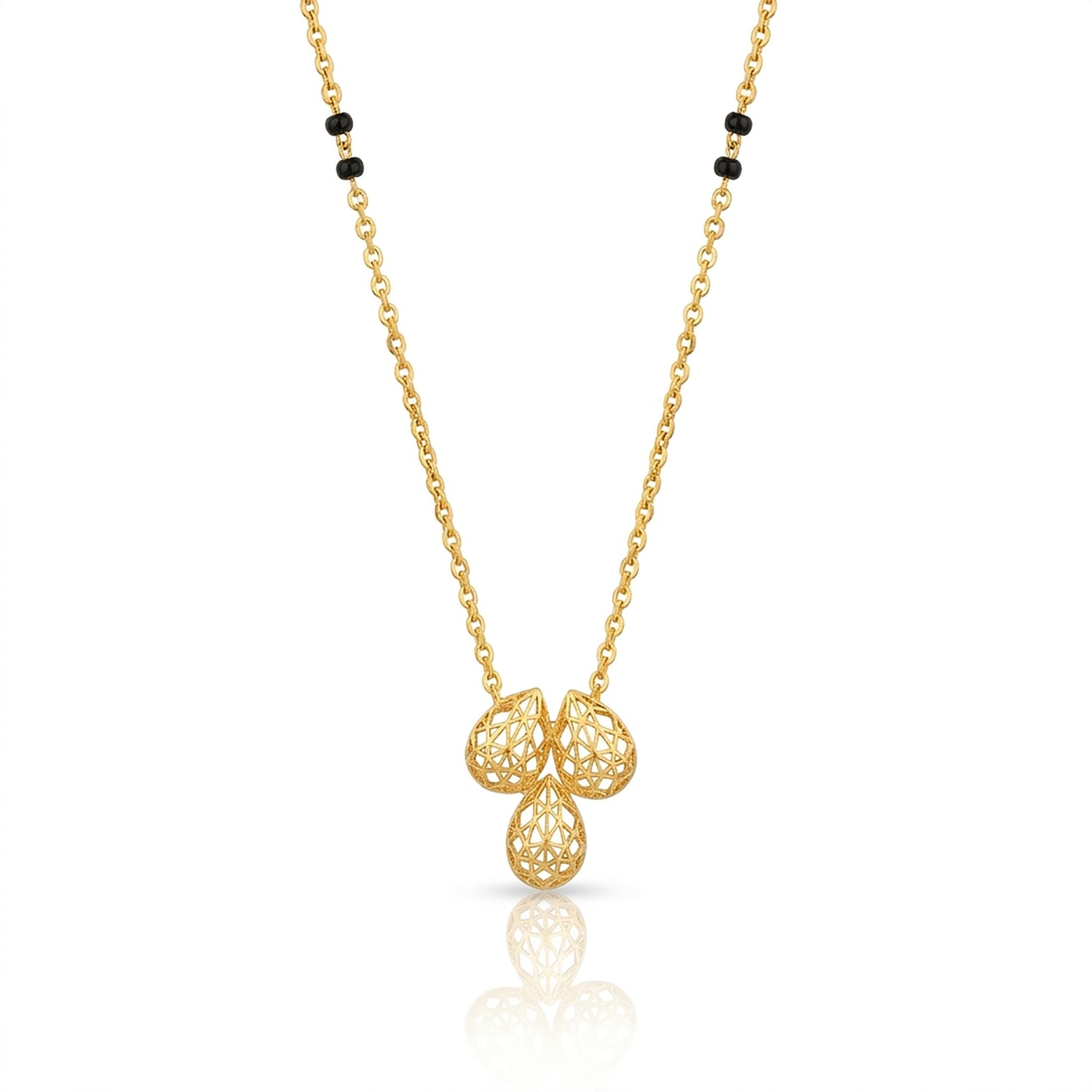 Mesh Ellipsis 9kt Gold Mangalsutra