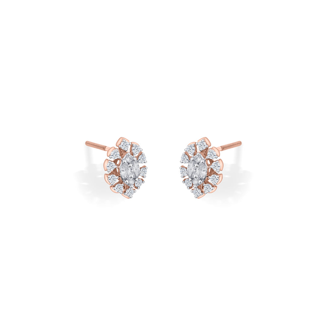 everlasting spark gold & diamond stud earring for woman