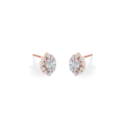 Everlasting Spark Gold & Diamond Stud Earring For Woman