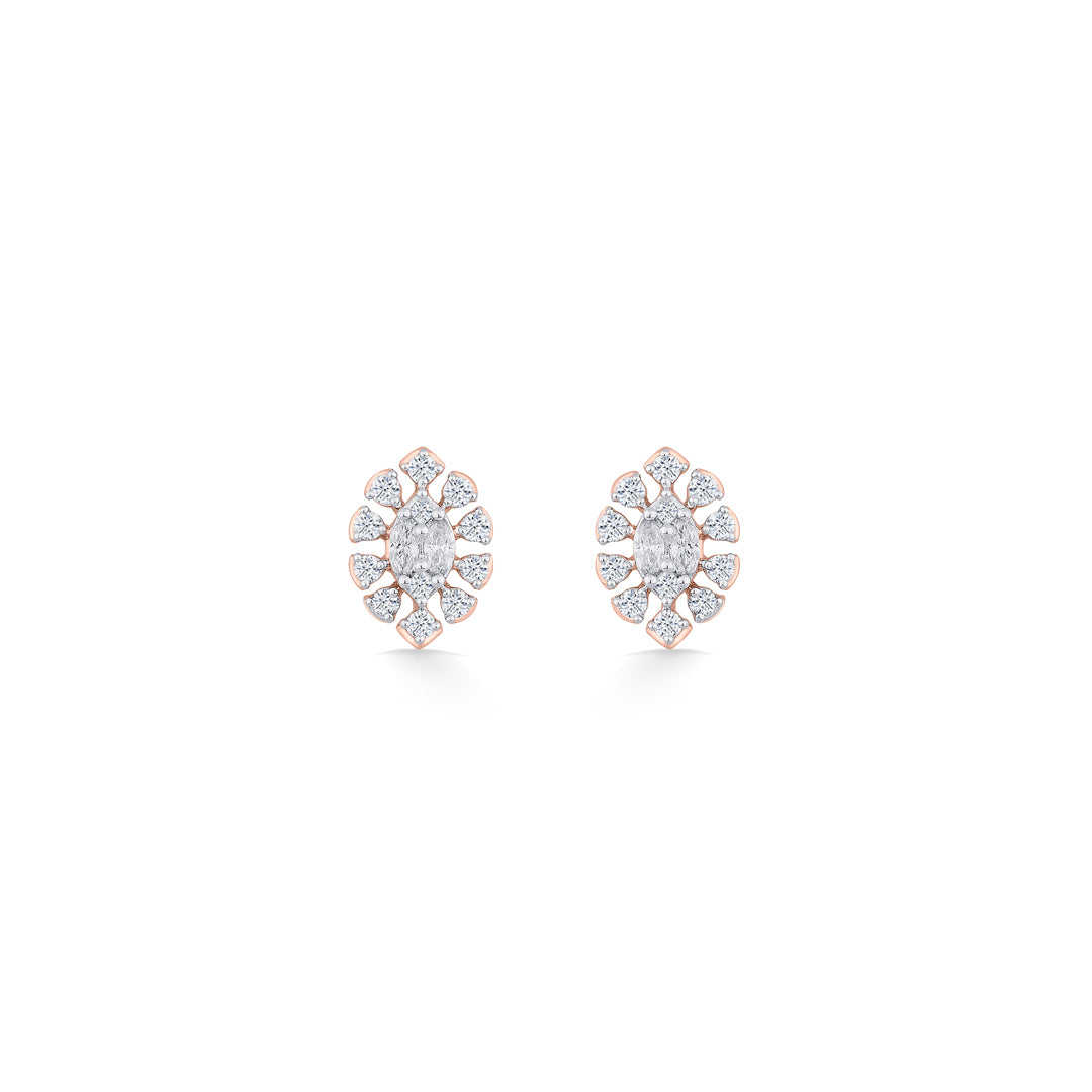 everlasting spark gold & diamond stud earring for women