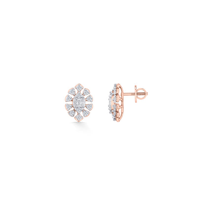 Everlasting Spark Gold & Diamond Stud Earring For Woman