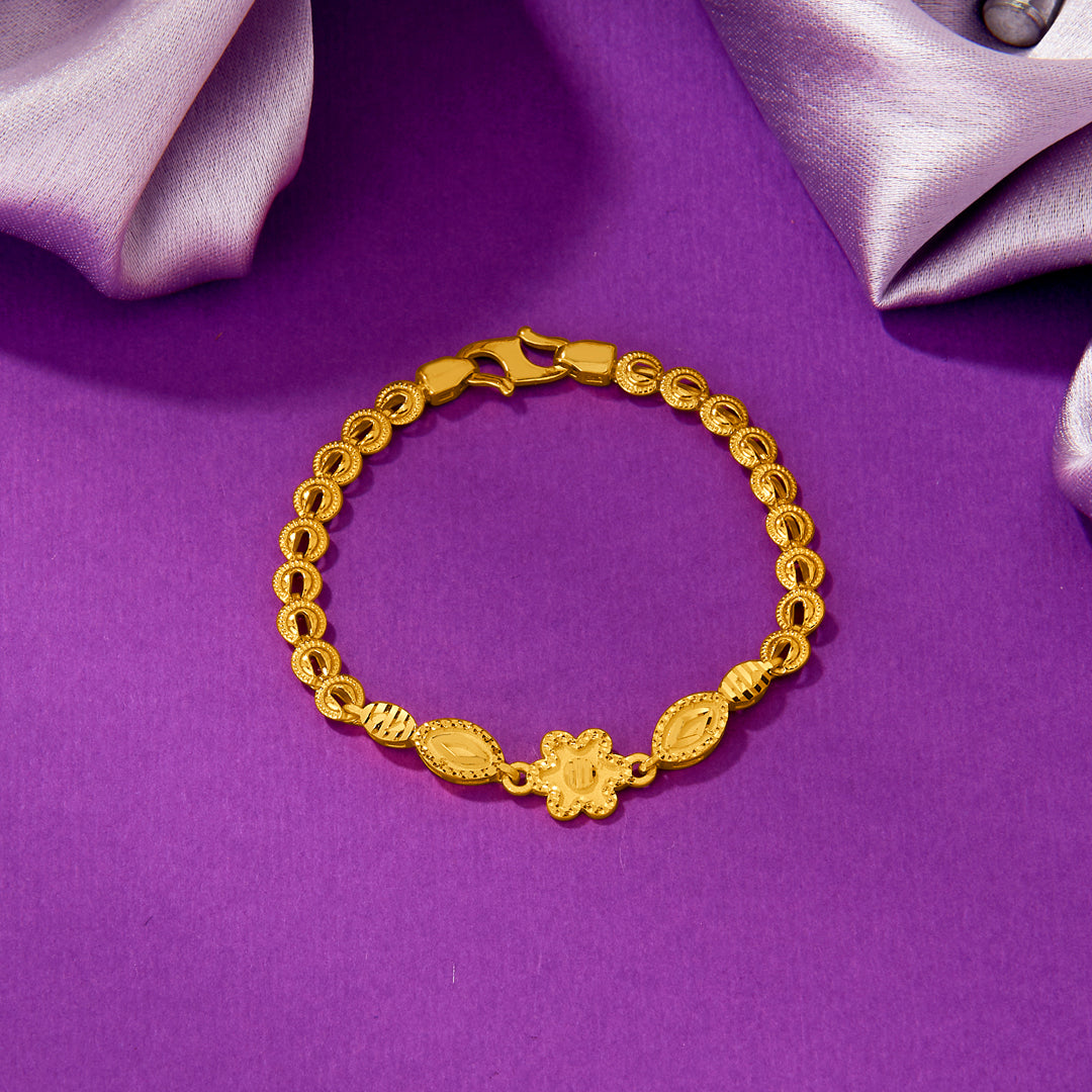 Blossom Yellow Gold Kids Bracelet