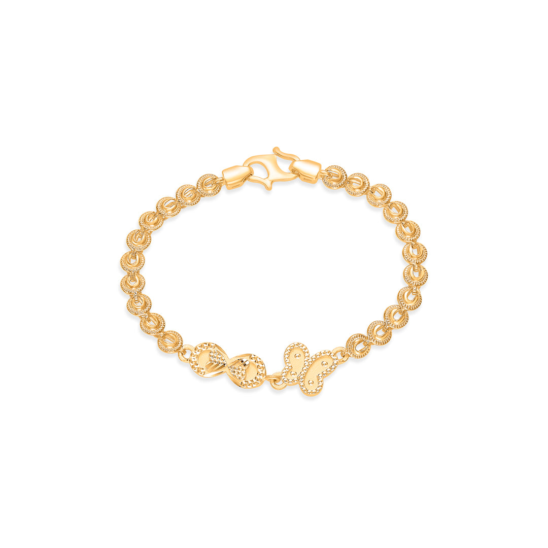 Twinkling Hands Yellow Gold Kids Bracelet