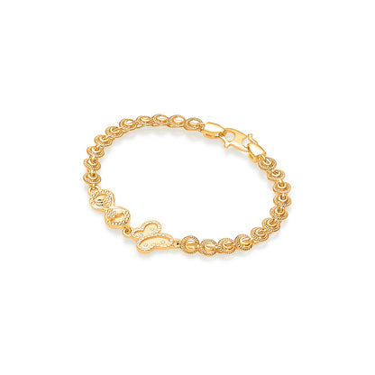 Twinkling Hands Yellow Gold Kids Bracelet