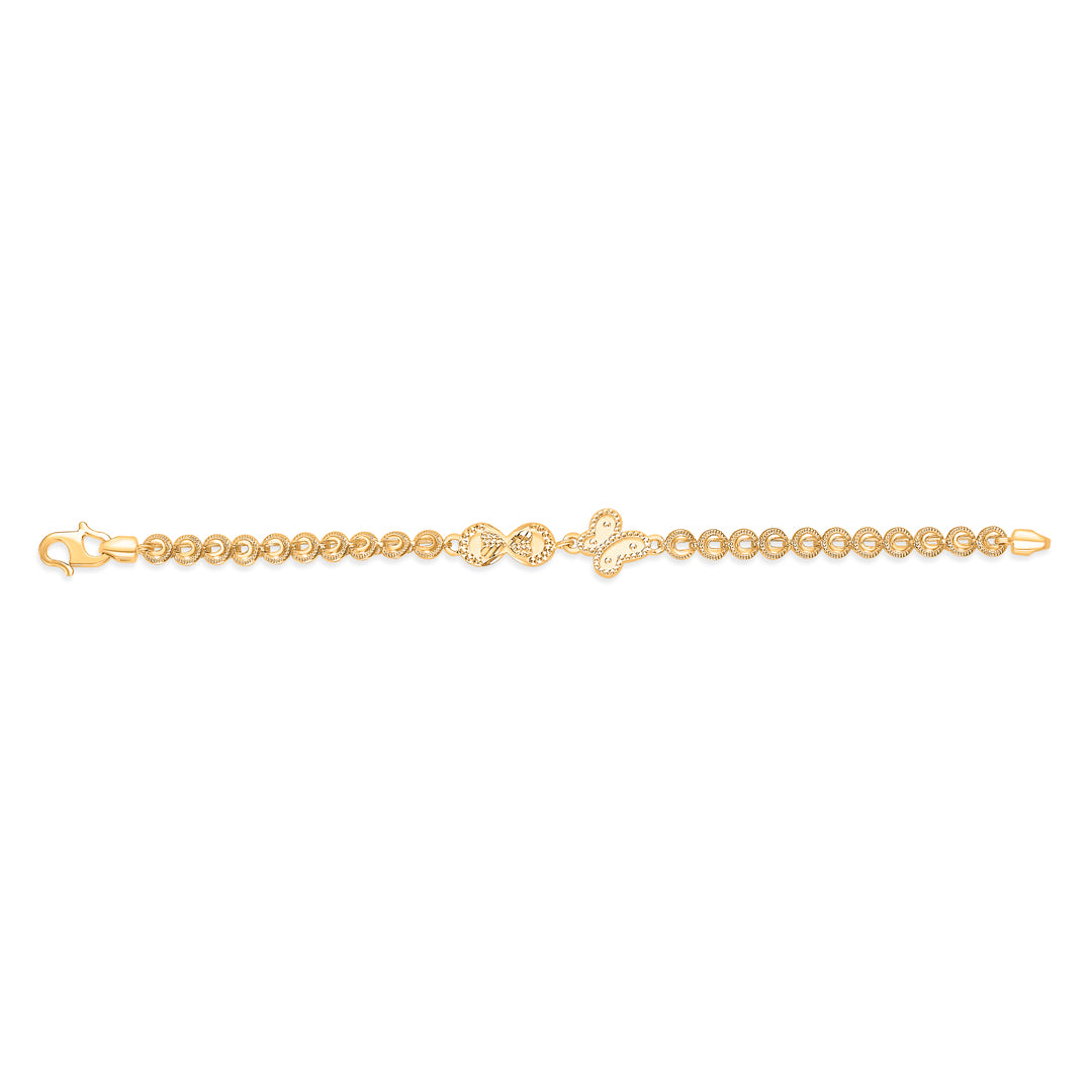 twinkling hands yellow gold kids bracelet