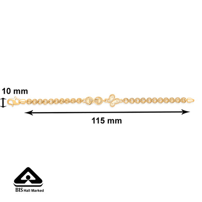 Twinkling Hands Yellow Gold Kids Bracelet