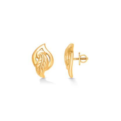 Conch Charm Yellow Gold Kids Earring