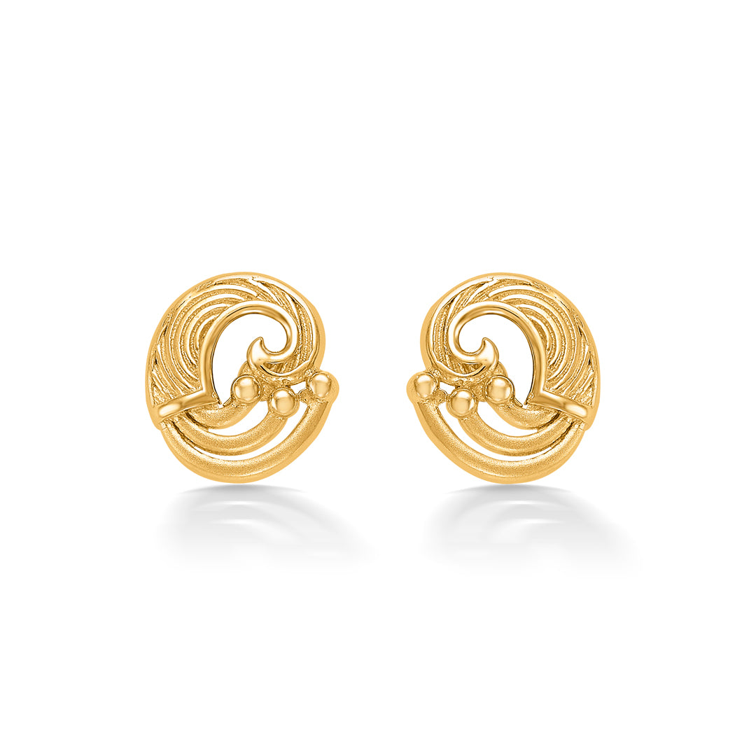 Tiny Tanggles Yellow Gold Kids Earring