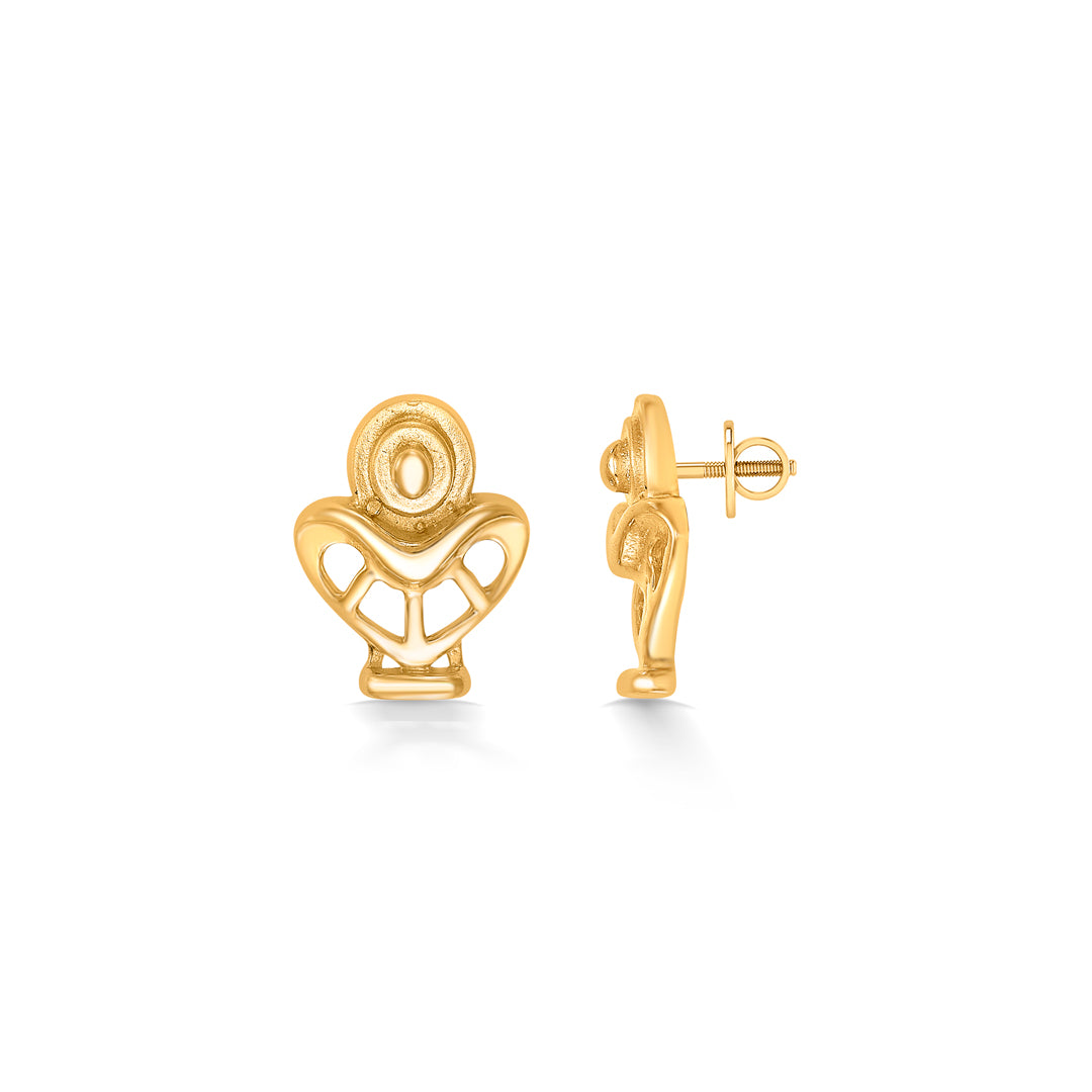 urban elegance yellow gold kids earring