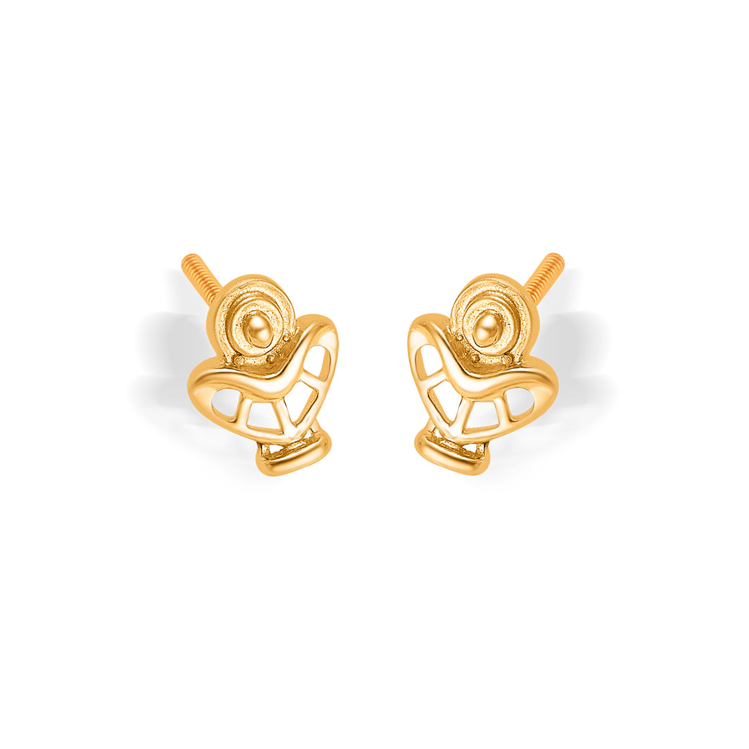 urban elegance yellow gold kids earring