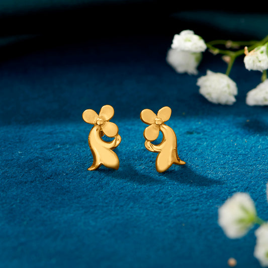 Metro Minis Yellow Gold Kids Earring For Kid