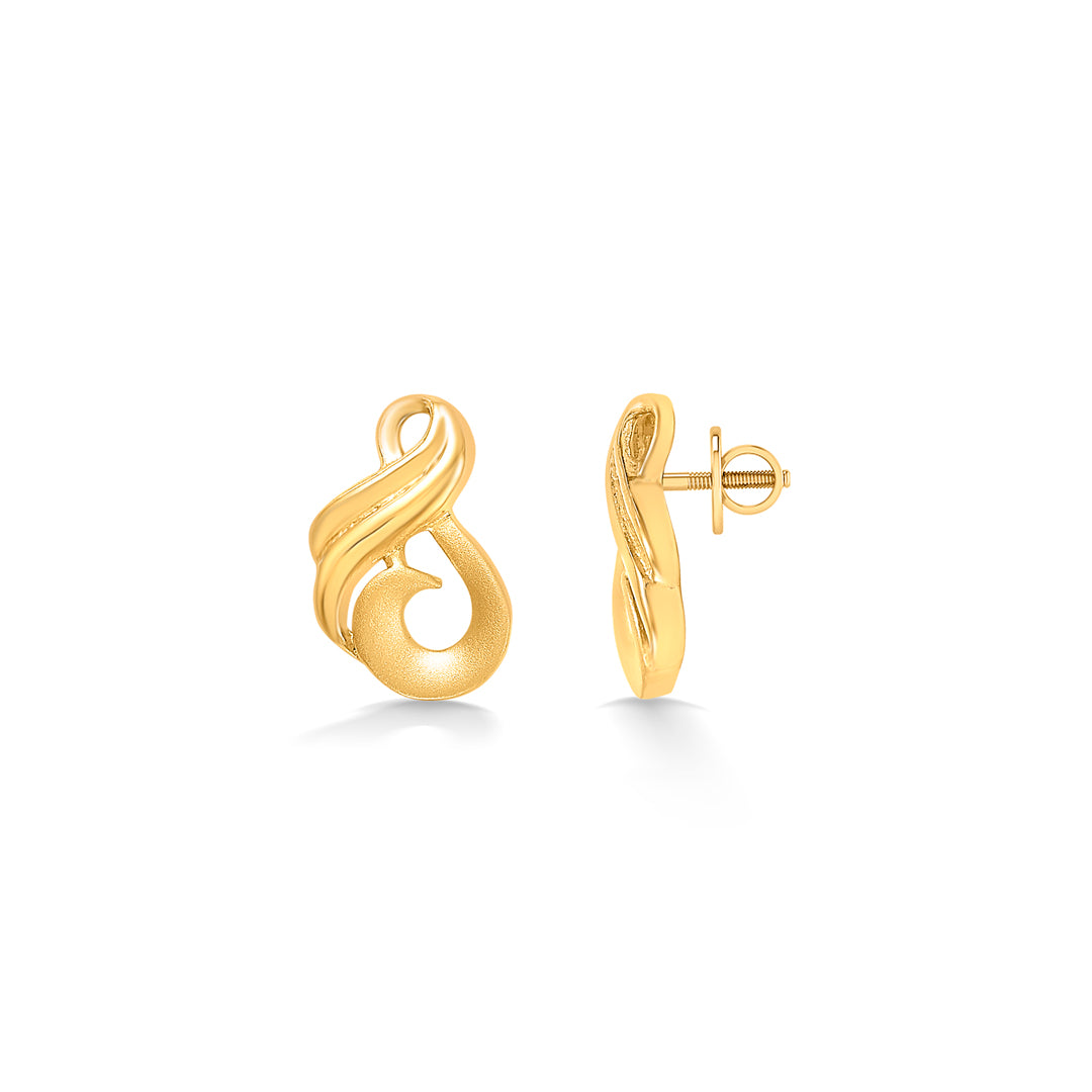 twiggies yellow gold kids earring