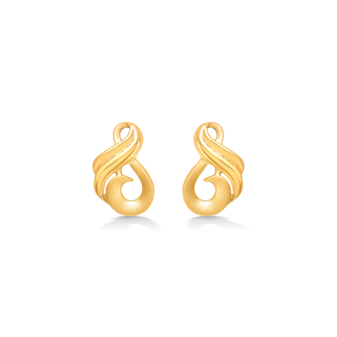 twiggies yellow gold kids earring