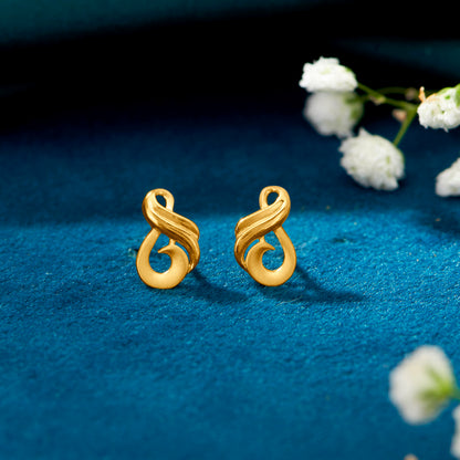 Twiggies Yellow Gold Kids Earring