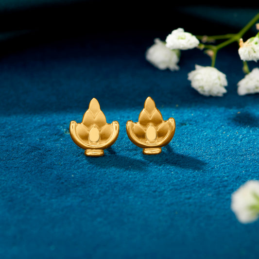 Nature Nuggets Yellow Gold Kids Earring For Kid